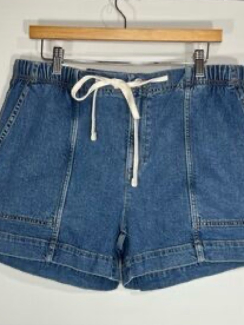 Banana Republic Blue Denim Drawstring Shorts